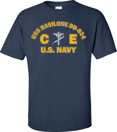 USS BASILONE DD-824 Rate CE Construction Electrician T-Shirt