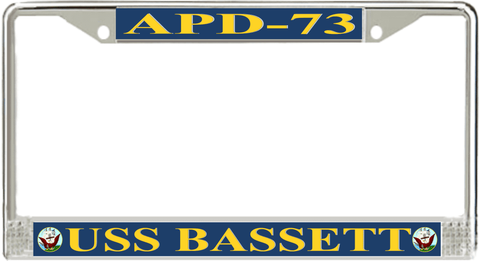 USS Bassett APD-73 License Plate Frame