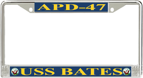 USS Bates APD-47 License Plate Frame
