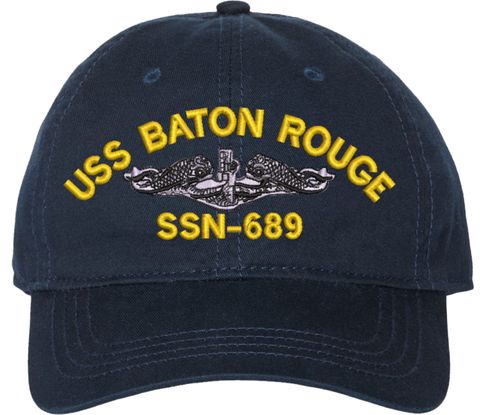 USS Baton Rouge SSN-689 with Dolphins Unstructured Dad Cap