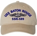USS Baton Rouge SSN-689 with Dolphins Unstructured Dad Cap
