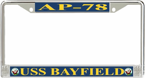 USS Bayfield AP-78 License Plate Frame