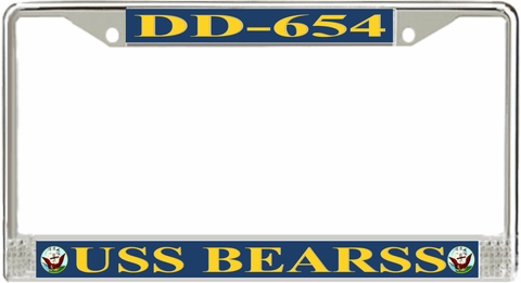USS Bearss DD-654 License Plate Frame