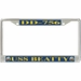 USS Beatty DD-756 License Plate Frame