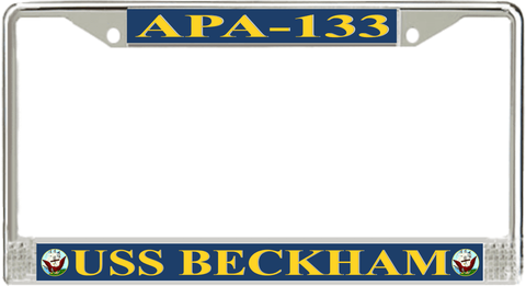 USS Beckham APA-133 License Plate Frame
