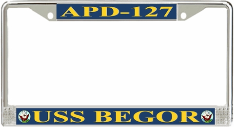 USS Begor APD-127 License Plate Frame