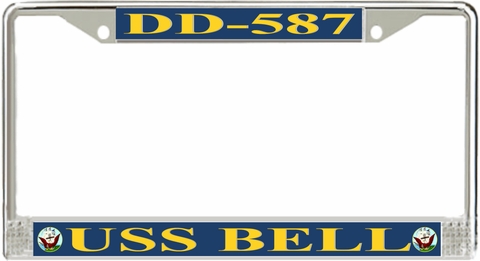 USS Bell DD-587 License Plate Frame