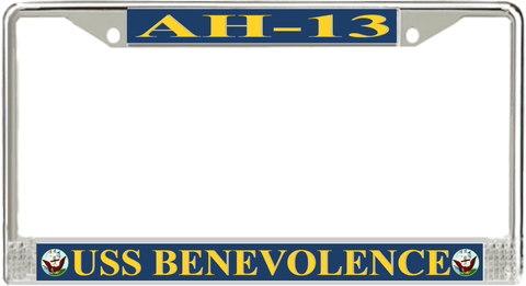 USS Benevolence AH-13 License Plate Frame