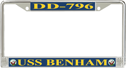 USS Benham DD-796 License Plate Frame