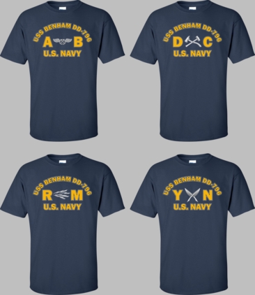 USS BENHAM DD-796 Rates Apparel
