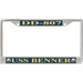 USS Benner DD-807 License Plate Frame
