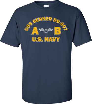 USS BENNER DD-807 Rate AB Aviation Boatswains Mate T-Shirt