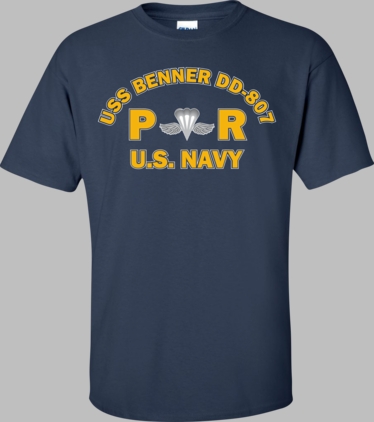 USS BENNER DD-807 Rate PR Aircrew Survival Equipmentman T-Shirt