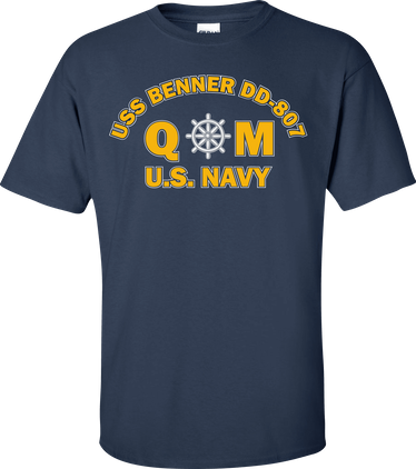 USS BENNER DD-807 Rate QM Quartermaster T-Shirt