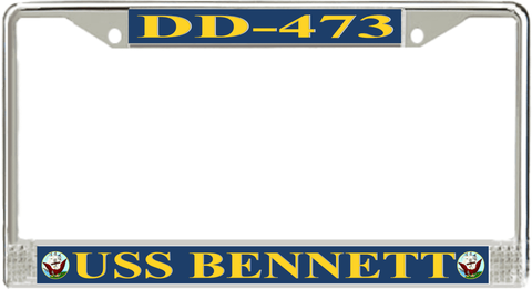 USS Bennett DD-473 License Plate Frame