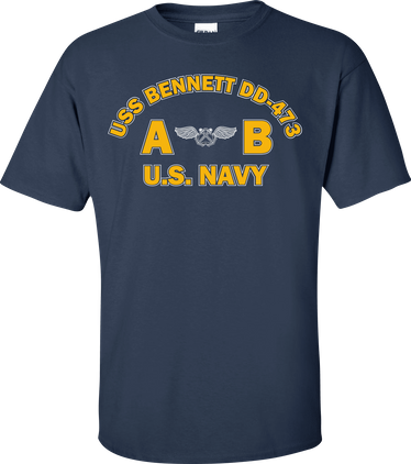 USS BENNETT DD-473 Rate AB Aviation Boatswains Mate T-Shirt