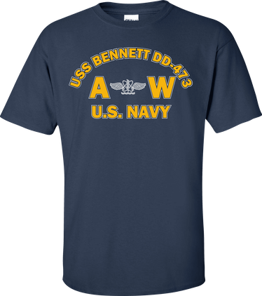 USS BENNETT DD-473 Rate AW Aviation Antisubmarine War Operator T-Shirt