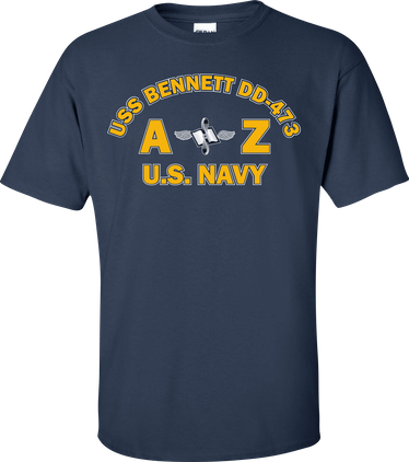 USS BENNETT DD-473 Rate AZ Aviation Maintenance Administrationman T-Shirt