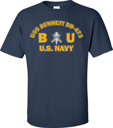 USS BENNETT DD-473 Rate BU Builder T-Shirt