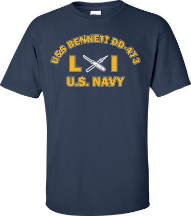 USS BENNETT DD-473 Rate LI Lithographer T-Shirt