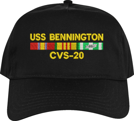 USS Bennington CVS-20 with Vietnam Service Ribbons Embroidered Cap