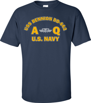 USS BENNION DD-662 Rate AQ Aviation Fire Control Technician T-Shirt