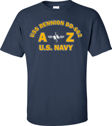 USS BENNION DD-662 Rate AZ Aviation Maintenance Administrationman T-Shirt
