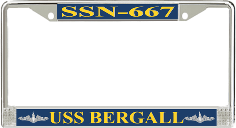 USS Bergall SSN-667 License Plate Frame
