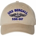 USS Bergall SSN-667 with Dolphins Unstructured Dad Cap