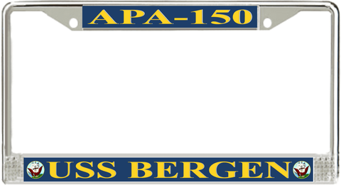 USS Bergen APA-150 License Plate Frame