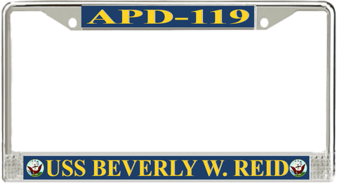 USS Beverly W. Reid APD-119 License Plate Frame