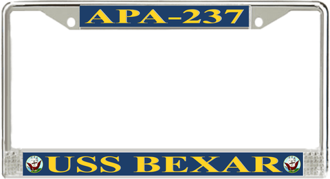 USS Bexar APA-237 License Plate Frame