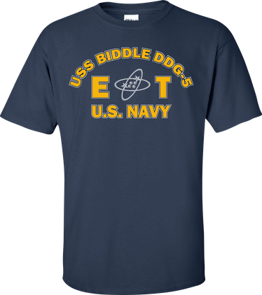 USS BIDDLE DDG-5 Rate ET Electronics Technician T-Shirt