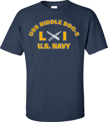 USS BIDDLE DDG-5 Rate LI Lithographer T-Shirt