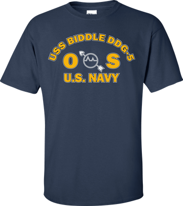USS BIDDLE DDG-5 Rate OS Operations Specialist T-Shirt