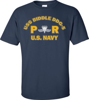 USS BIDDLE DDG-5 Rate PR Aircrew Survival Equipmentman T-Shirt