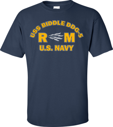 USS BIDDLE DDG-5 Rate RM Radioman T-Shirt