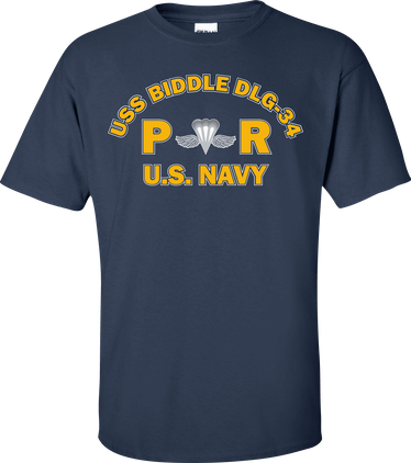 USS BIDDLE DLG-34 Rate PR Aircrew Survival Equipmentman T-Shirt