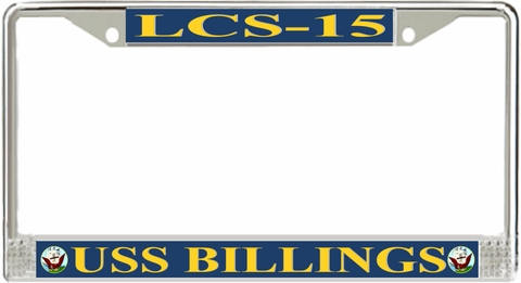 USS Billings LCS-15 License Plate Frame