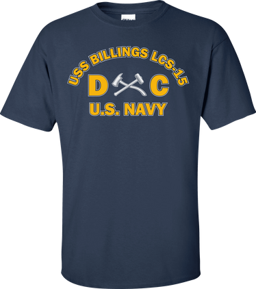 USS BILLINGS LCS-15 Rate DC Damage Controlman T-Shirt