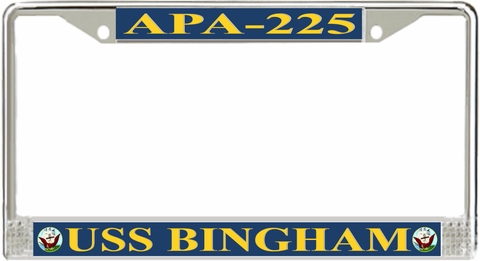 USS Bingham APA-225 License Plate Frame