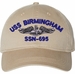 USS Birmingham SSN-695 with Dolphins Unstructured Dad Cap
