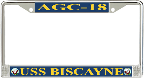 USS Biscayne AGC-18 License Plate Frame