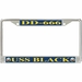 USS Black DD-666 License Plate Frame