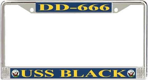 USS Black DD-666 License Plate Frame
