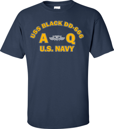 USS BLACK DD-666 Rate AQ Aviation Fire Control Technician T-Shirt