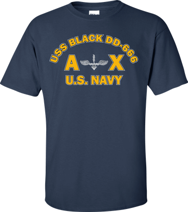 USS BLACK DD-666 Rate AX Antisubmarine Warfare Technician T-Shirt