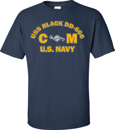 USS BLACK DD-666 Rate CM Construction Mechanic T-Shirt