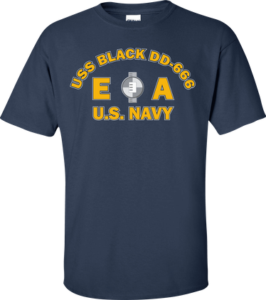 USS BLACK DD-666 Rate EA Engineering Aide T-Shirt