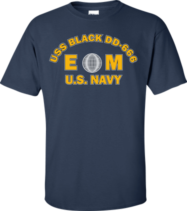 USS BLACK DD-666 Rate EM Electricians Mate T-Shirt